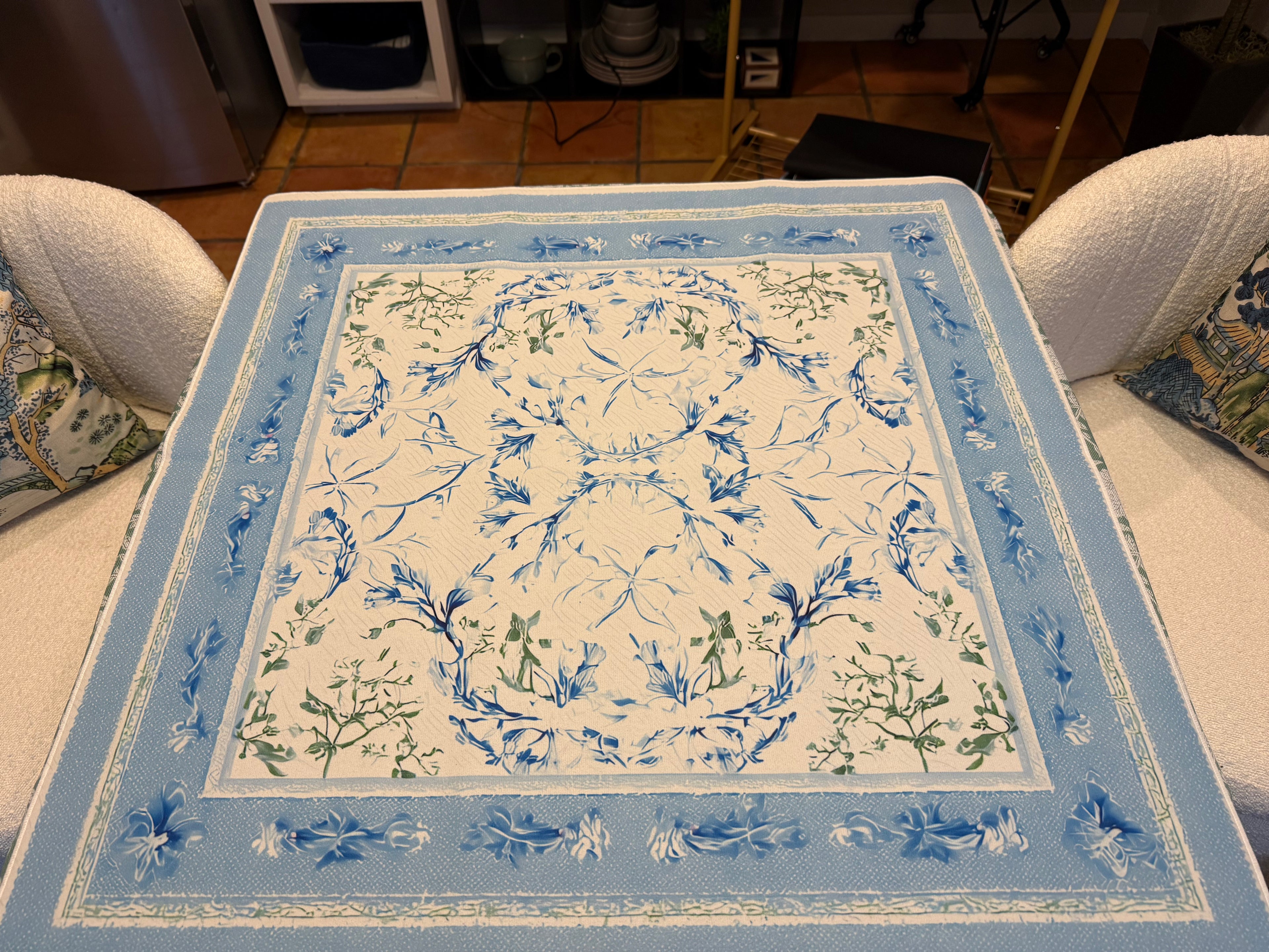 French Country Feel in this Mahjong Mat