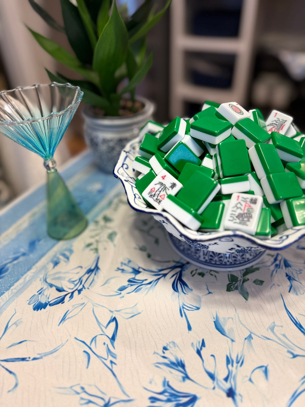 French Country Feel in this Mahjong Mat